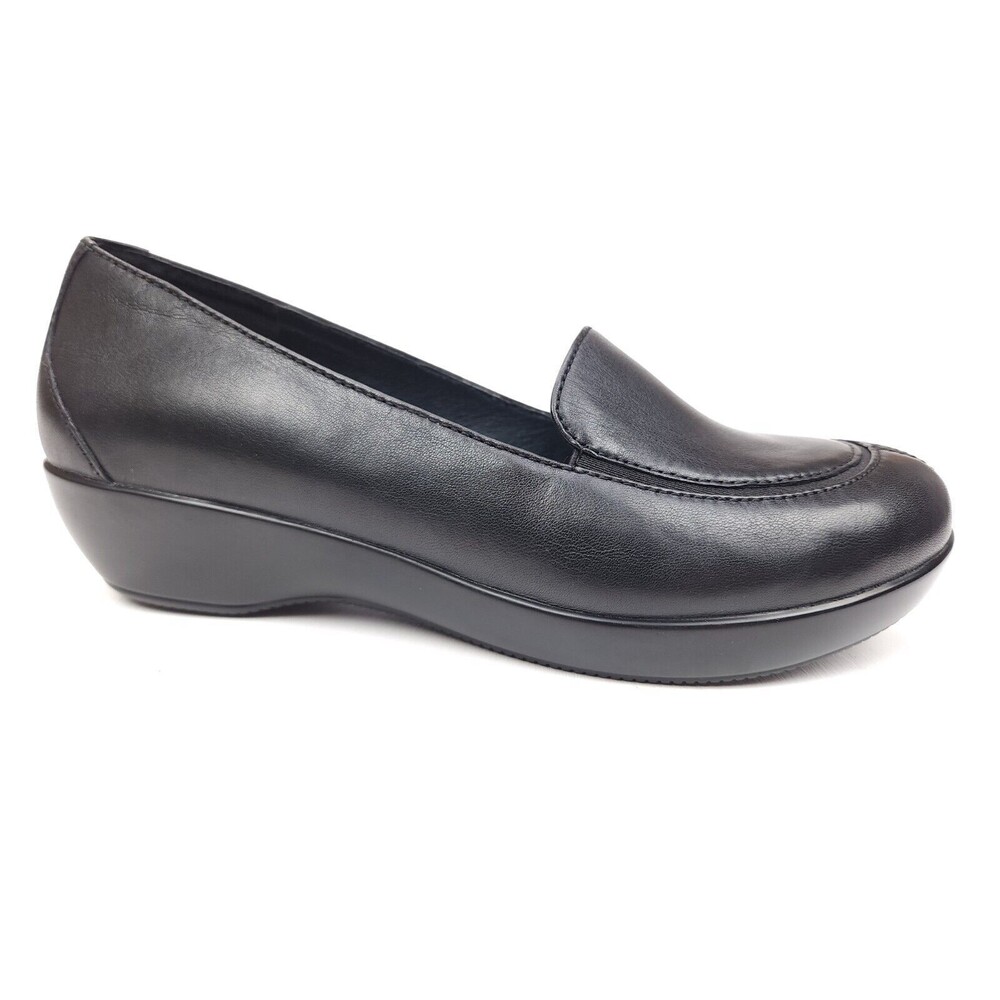 Dansko Loafers Womens 38 US 7.5-8 Leather Debra Black Casual Slip On Comfort